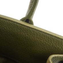 Load image into Gallery viewer, YVES SAINT LAURENT Sac De Jour Leather Shoulder Bag Olive Green
