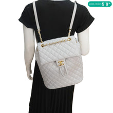 Load image into Gallery viewer, CHANEL Urban Spirit Quilted Leather Backpack Bag Smokey Grey
