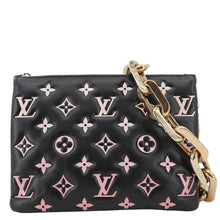 Load image into Gallery viewer, LOUIS VUITTON Coussin BB Monogram Embossed Leather Shoulder Bag Black
