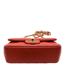 Load image into Gallery viewer, CHANEL Mini Rectangular Flap Quilted Leather Crossbody Bag Red
