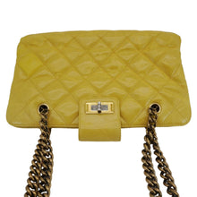 Load image into Gallery viewer, CHANEL Reissue Glazed Quilted Leather Tote Shoulder Bag Yellow
