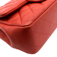 Load image into Gallery viewer, CHANEL Mini Rectangular Flap Quilted Leather Crossbody Bag Red
