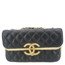 Load image into Gallery viewer, CHANEL CC Chic Double Flap Quilted Leather Shoulder Bag Black
