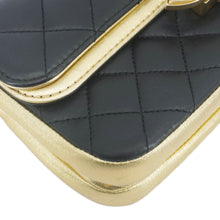 Load image into Gallery viewer, CHANEL CC Chic Double Flap Quilted Leather Shoulder Bag Black
