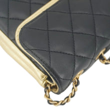 Load image into Gallery viewer, CHANEL CC Chic Double Flap Quilted Leather Shoulder Bag Black
