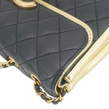 Load image into Gallery viewer, CHANEL CC Chic Double Flap Quilted Leather Shoulder Bag Black
