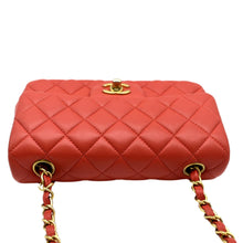 Load image into Gallery viewer, CHANEL Mini Rectangular Flap Quilted Leather Crossbody Bag Red
