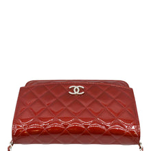 Load image into Gallery viewer, CHANEL Brilliant WOC Quilted Patent Leather Crossbody Wallet Red
