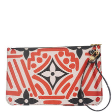 Load image into Gallery viewer, LOUIS VUITTON Neverfull Crafty Giant Monogram Canvas Wristlet Pouch Red
