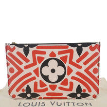 Load image into Gallery viewer, LOUIS VUITTON Neverfull Crafty Giant Monogram Canvas Wristlet Pouch Red
