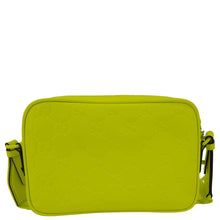Load image into Gallery viewer, GUCCI GG Small Rubber Effect Leather Crossbody Bag Neon Yellow 771293
