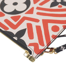 Load image into Gallery viewer, LOUIS VUITTON Neverfull Crafty Giant Monogram Canvas Wristlet Pouch Red
