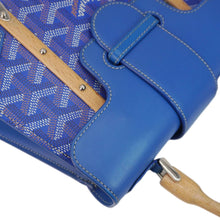 Load image into Gallery viewer, GOYARD Saigon Mini Chevron Print Coated Canvas Top Handle Shoulder Bag Blue
