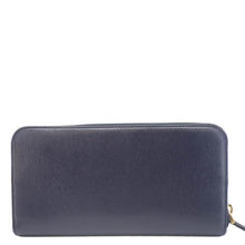 Load image into Gallery viewer, PRADA Zip Around Leather Wallet Blue
