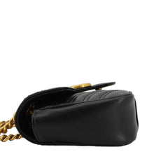 Load image into Gallery viewer, GUCCI GG Marmont Mini Leather Shoulder Bag Black 446744
