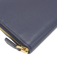 Load image into Gallery viewer, PRADA Zip Around Leather Wallet Blue
