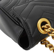 Load image into Gallery viewer, GUCCI GG Marmont Mini Leather Shoulder Bag Black 446744
