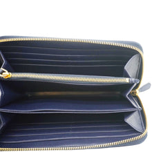 Load image into Gallery viewer, PRADA Zip Around Leather Wallet Blue
