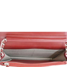 Load image into Gallery viewer, CHANEL Brilliant WOC Quilted Patent Leather Crossbody Wallet Red
