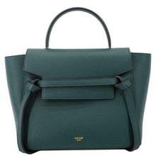 Load image into Gallery viewer, CELINE Micro Belt Grained Leather Shoulder Bag Green
