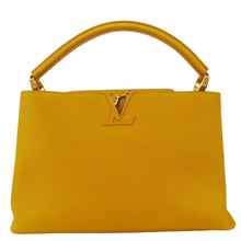 Load image into Gallery viewer, LOUIS VUITTON Capucines MM Taurillon Leather Satchel Bag Yellow
