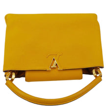 Load image into Gallery viewer, LOUIS VUITTON Capucines MM Taurillon Leather Satchel Bag Yellow

