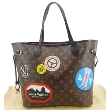 Load image into Gallery viewer, LOUIS VUITTON Neverfull MM World Tour Monogram Canvas Tote Shoulder Bag Brown
