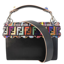 Load image into Gallery viewer, FENDI Fun Fair Kan I Vitello Liberty Leather Shoulder Bag Black
