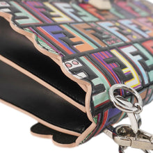 Load image into Gallery viewer, FENDI Fun Fair Kan I Vitello Liberty Leather Shoulder Bag Black
