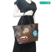 Load image into Gallery viewer, LOUIS VUITTON Neverfull MM World Tour Monogram Canvas Tote Shoulder Bag Brown
