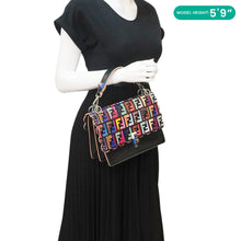 Load image into Gallery viewer, FENDI Fun Fair Kan I Vitello Liberty Leather Shoulder Bag Black
