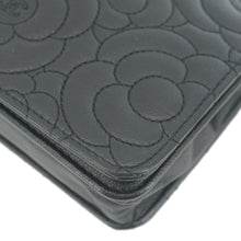 Load image into Gallery viewer, CHANEL Camellia Caviar Leather Wallet on Chain Shoulder Bag Black
