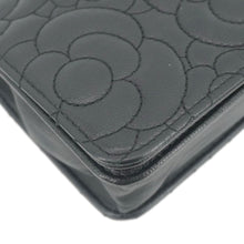 Load image into Gallery viewer, CHANEL Camellia Caviar Leather Wallet on Chain Shoulder Bag Black
