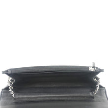 Load image into Gallery viewer, CHANEL Camellia Caviar Leather Wallet on Chain Shoulder Bag Black
