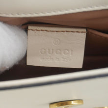 Load image into Gallery viewer, GUCCI Broadway Pearl Bee Mini Leather Shoulder Bag White 453778
