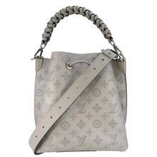 Load image into Gallery viewer, LOUIS VUITTON Muria Mahina Perforated Leather Shoulder Bag Silver
