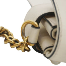 Load image into Gallery viewer, GUCCI Broadway Pearl Bee Mini Leather Shoulder Bag White 453778
