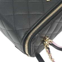 Load image into Gallery viewer, CHANEL Vanity Case Quilted Leather Top Handle Crossbody Bag Black
