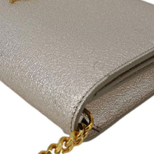 Load image into Gallery viewer, YVES SAINT LAURENT Kate Small Metallic Leather Crossbody Bag Silver
