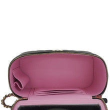 Load image into Gallery viewer, CHANEL Vanity Case Quilted Leather Top Handle Crossbody Bag Black
