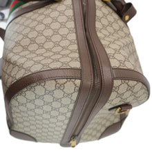 Load image into Gallery viewer, GUCCI Savoy Web Maxi GG Supreme Canvas Duffle Bag Beige 724567
