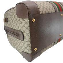 Load image into Gallery viewer, GUCCI Savoy Web Maxi GG Supreme Canvas Duffle Bag Beige 724567
