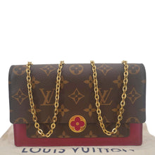Load image into Gallery viewer, LOUIS VUITTON Flore Monogram Canvas Chain Wallet Fuchsia
