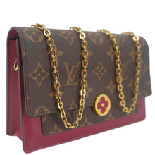 Load image into Gallery viewer, LOUIS VUITTON Flore Monogram Canvas Chain Wallet Fuchsia
