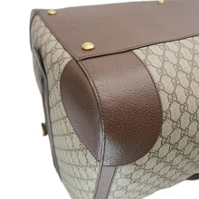 Load image into Gallery viewer, GUCCI Savoy Web Maxi GG Supreme Canvas Duffle Bag Beige 724567
