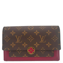Load image into Gallery viewer, LOUIS VUITTON Flore Monogram Canvas Chain Wallet Fuchsia
