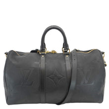 Load image into Gallery viewer, LOUIS VUITTON Keepall Bandouliere 45 Monogram Empreinte Giant Travel Bag Black
