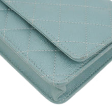 Load image into Gallery viewer, CHANEL Wallet On Chain Quilted Caviar Leather Crossbody Bag Sea Green
