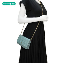 Load image into Gallery viewer, CHANEL Wallet On Chain Quilted Caviar Leather Crossbody Bag Sea Green

