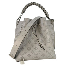 Load image into Gallery viewer, LOUIS VUITTON Muria Mahina Perforated Leather Shoulder Bag Silver
